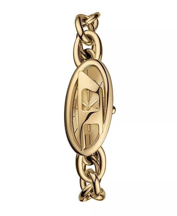 Diesal Women\'s D-Era Quartz Two-Hand Gold Stainless Steel 38mm